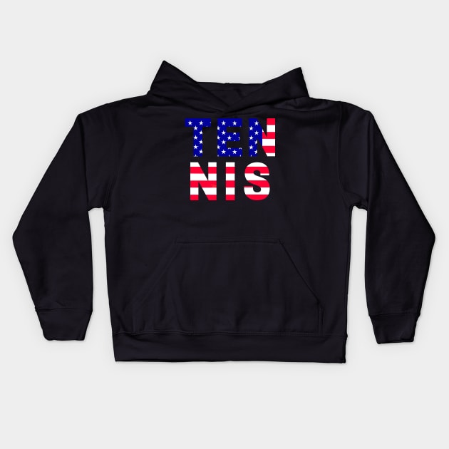 Us Open Tennis Flag Kids Hoodie by TopTennisMerch